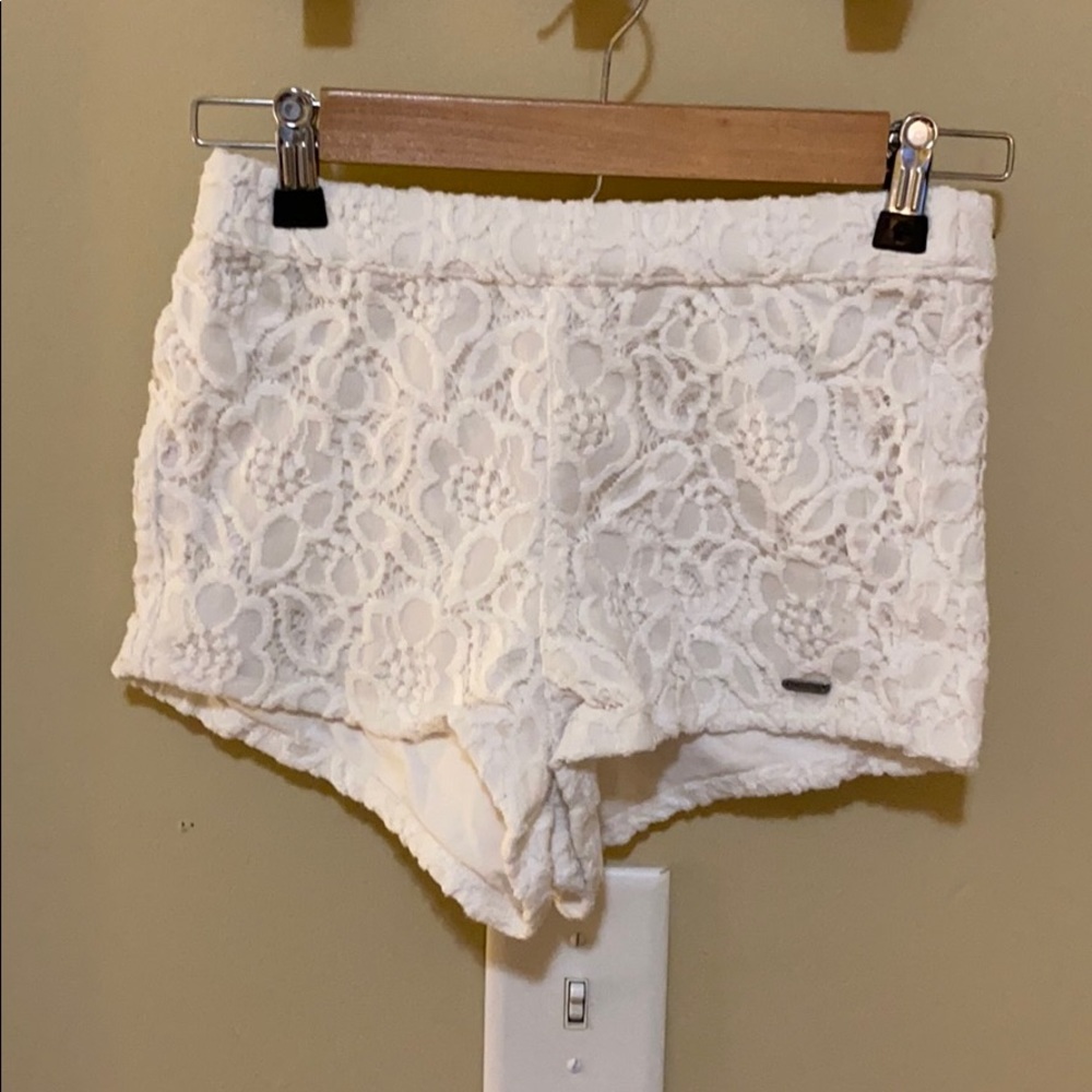 Crochet Floral Shorts Hollister